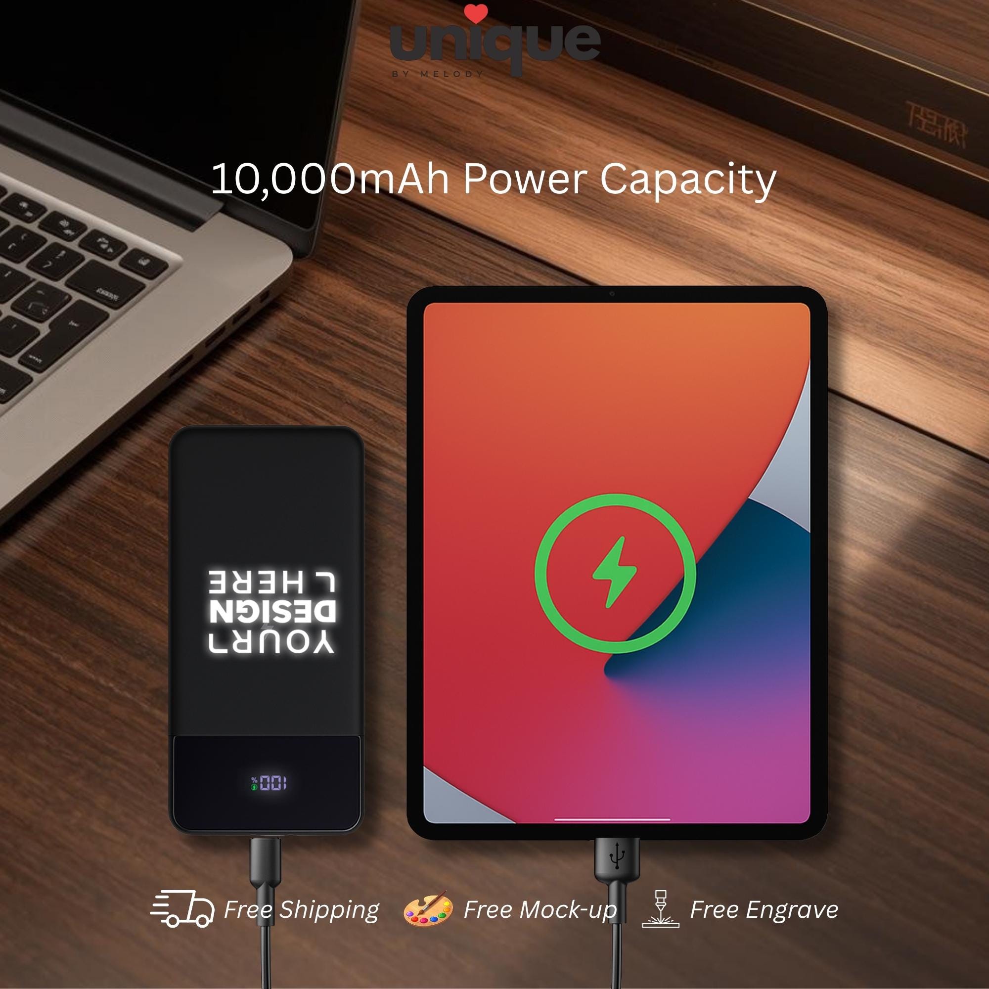 Magsafe Charger Light Up Logo Custom Executive Fast Charging Magnetic Portable Powerbank Wireless Luxury Corporate VIP Client Tech Gift