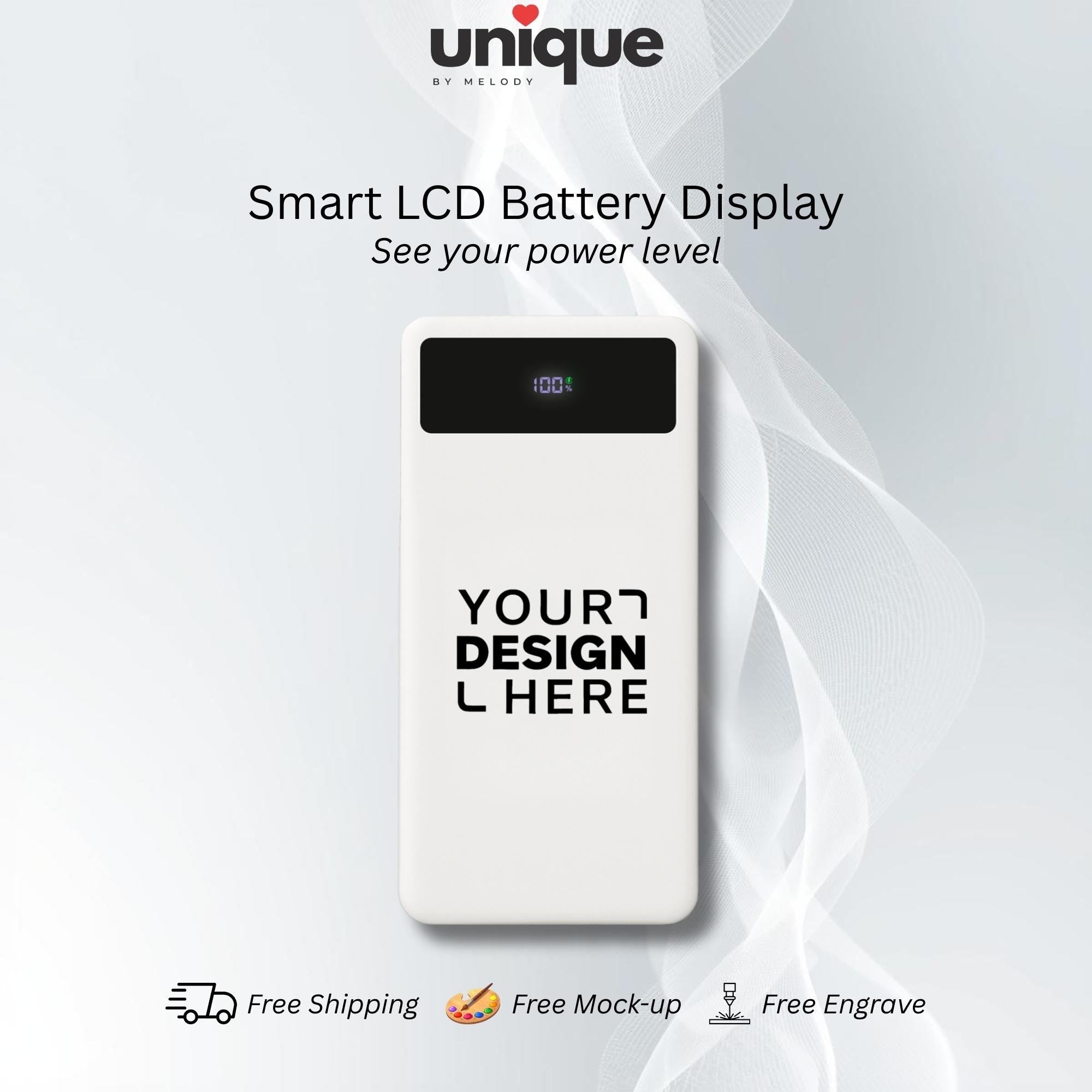 Custom Logo Portable Charger Pearl White Powerbank PD Fast Charging Corporate Conference Client Employee Appreciation Onboarding Gift