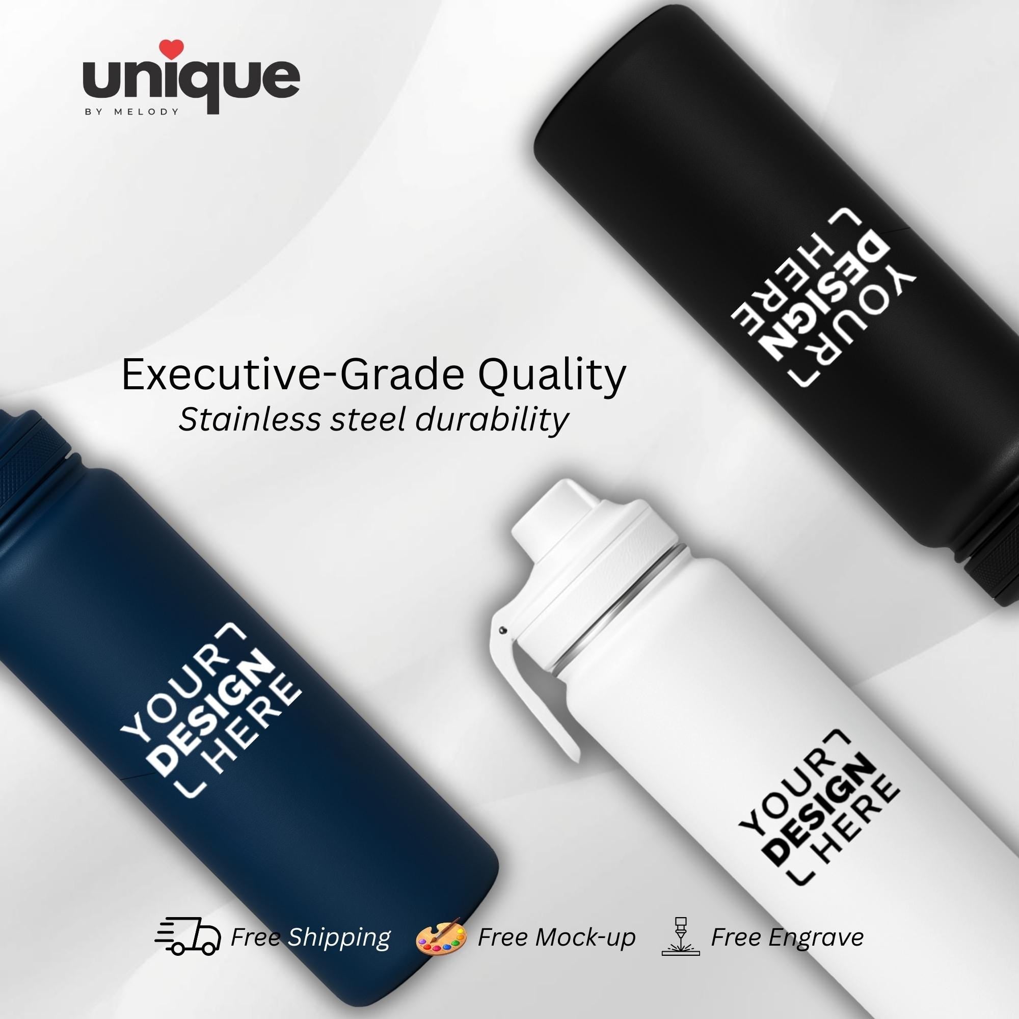 Custom Logo Stainless Steel Tumbler Personalized Corporate Employee Client Gift Thermos with Engraved Branding