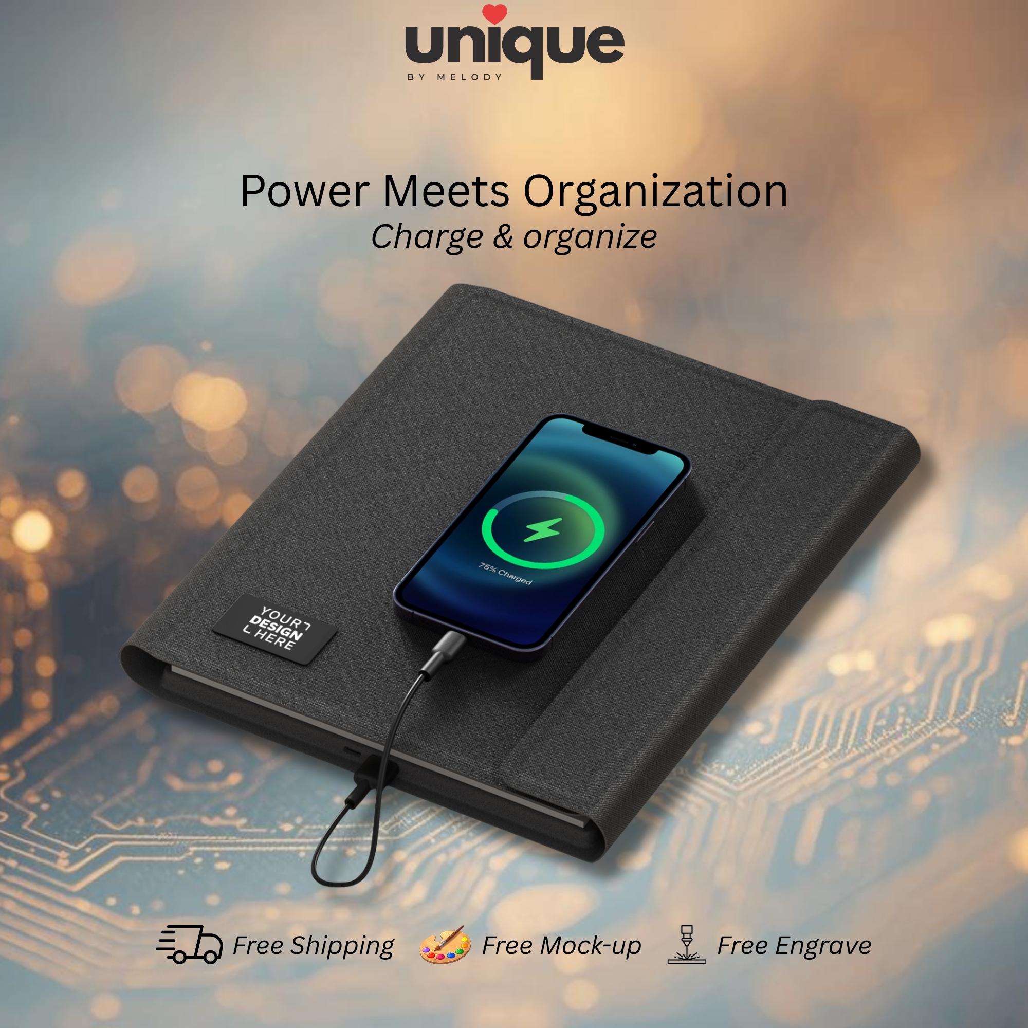 Custom Logo Tech Portfolio Laser Engraved Holiday Corporate Employee Client Appreciation New Year End Conference Christmas Office Gift