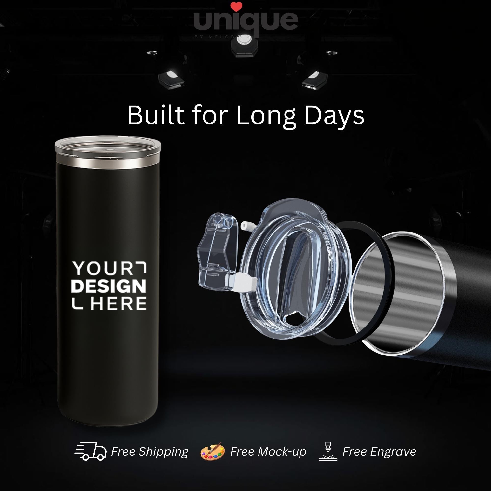 Custom 16oz Stainless Steel Tumbler with Logo Executive Corporate Gift