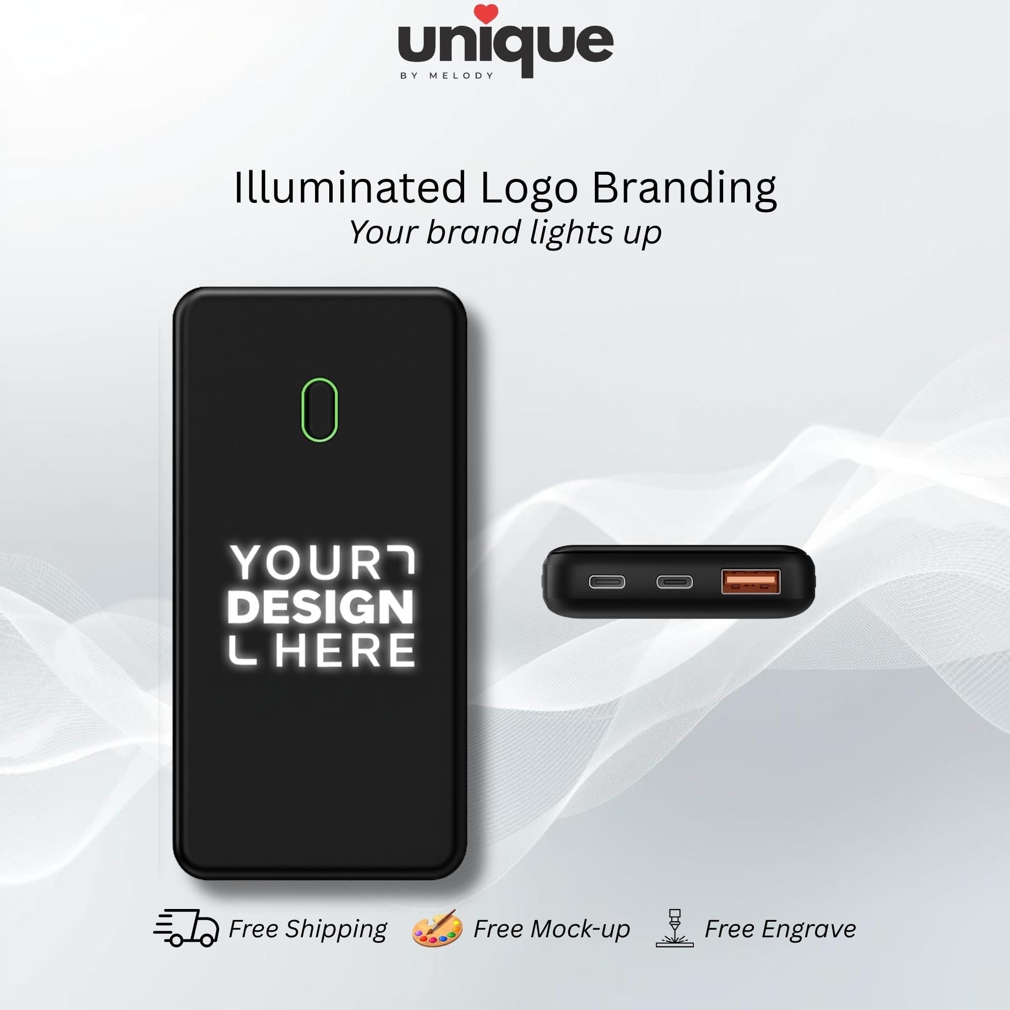 Custom Logo Magsafe Powerbank Light Up Magnetic Charger Portable Fast Wireless Corporate Employee Client Trade Show Promo Tech Gift