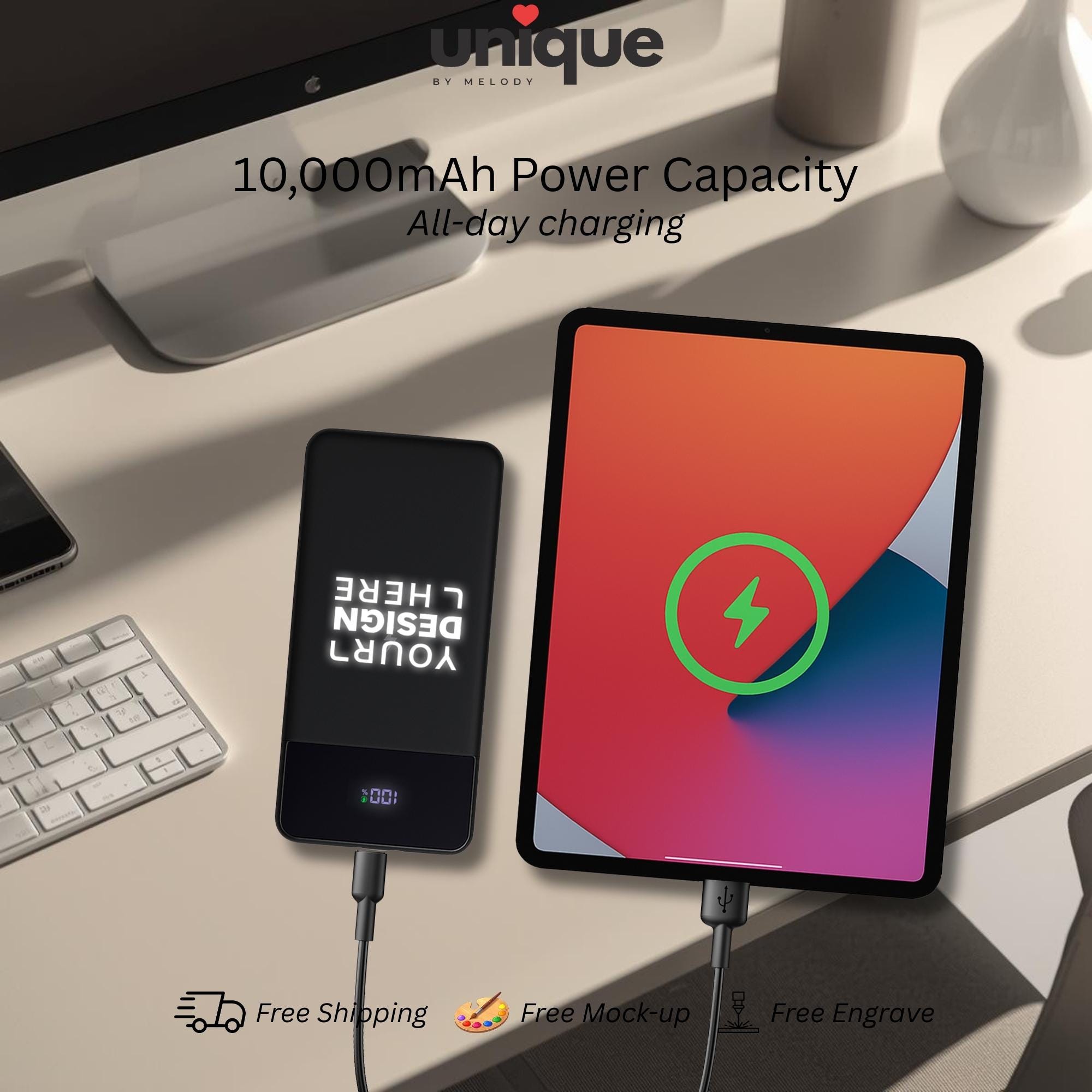 Custom Logo Magsafe Powerbank Light Up Magnetic Charger Portable Fast Wireless Corporate Employee Client Trade Show Promo Tech Gift