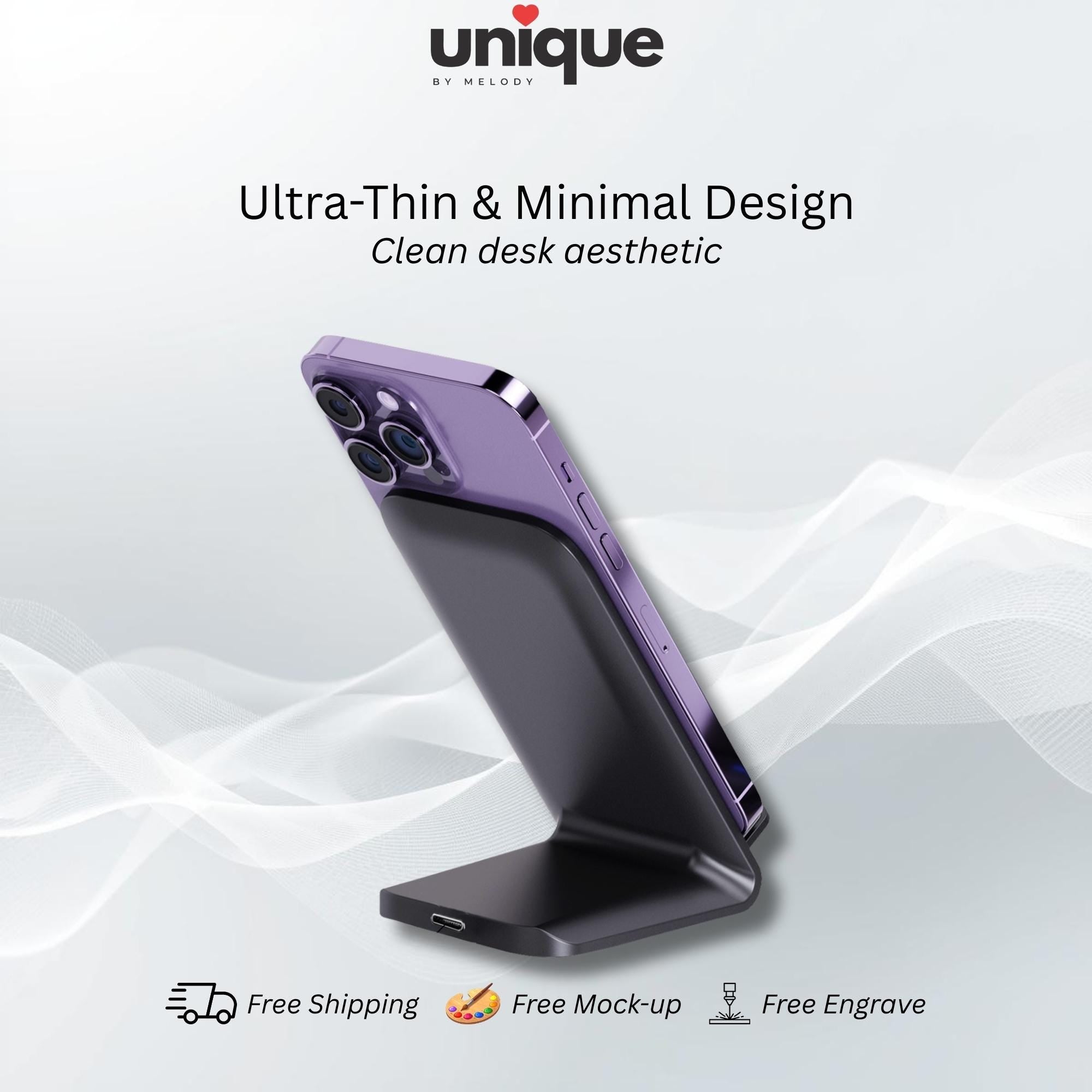 Custom Wireless Charger Light Up Logo Desk Station Affordable Corporate Branded Tech Giveaway Employee Onboarding Gift