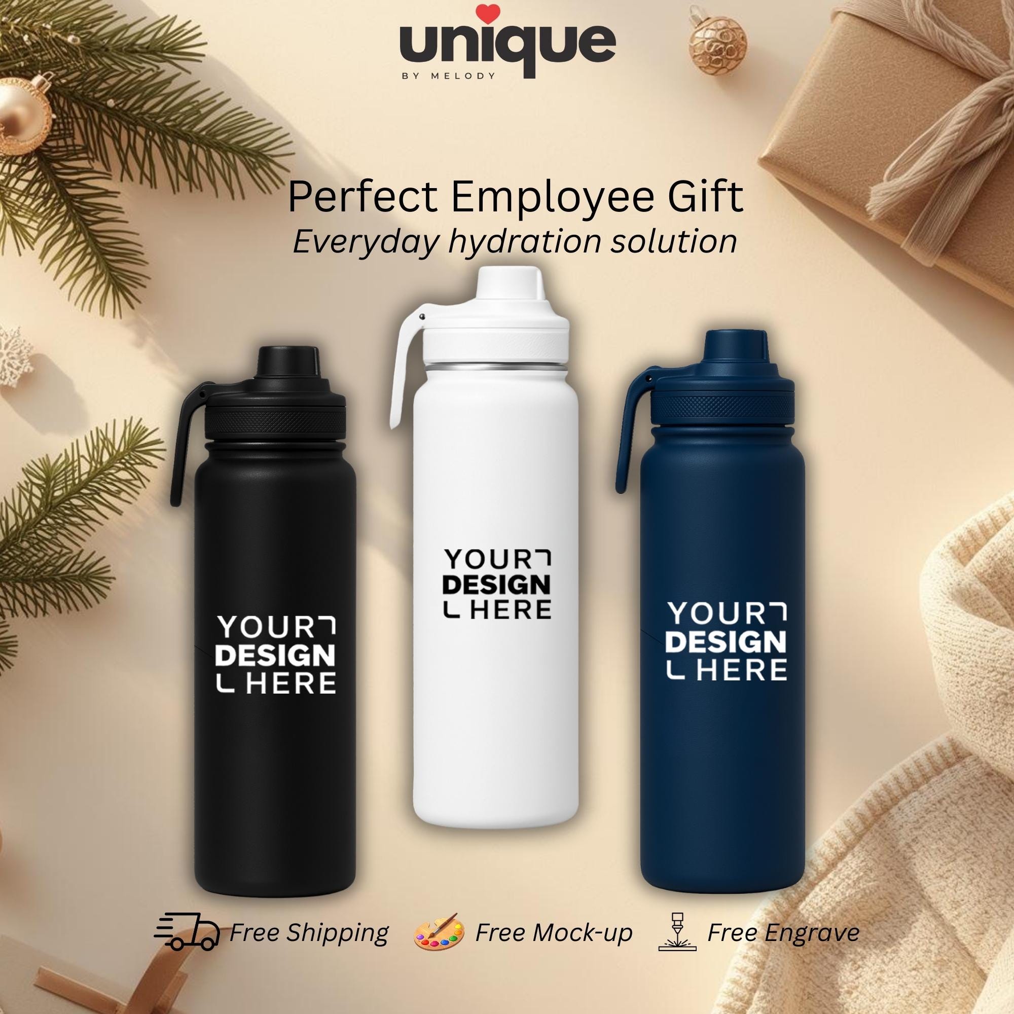 Personalized Tumbler Stainless Steel Corporate Logo Gift New Year End Event Giveaway Company Employee Client Appreciation