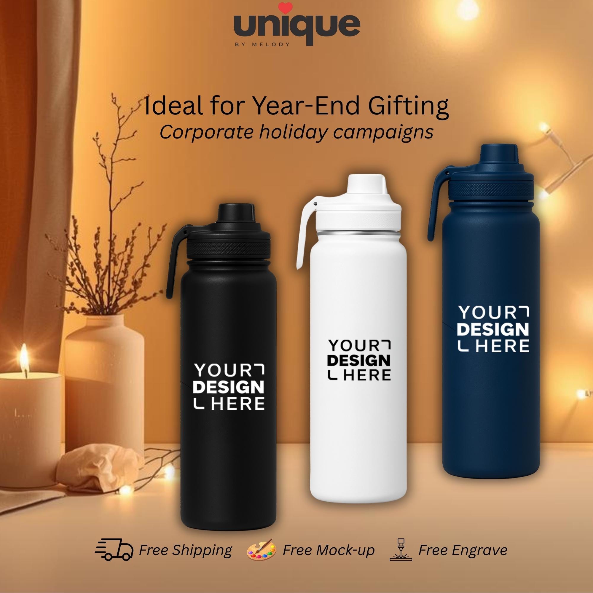 Personalized Tumbler Stainless Steel Corporate Logo Gift New Year End Event Giveaway Company Employee Client Appreciation