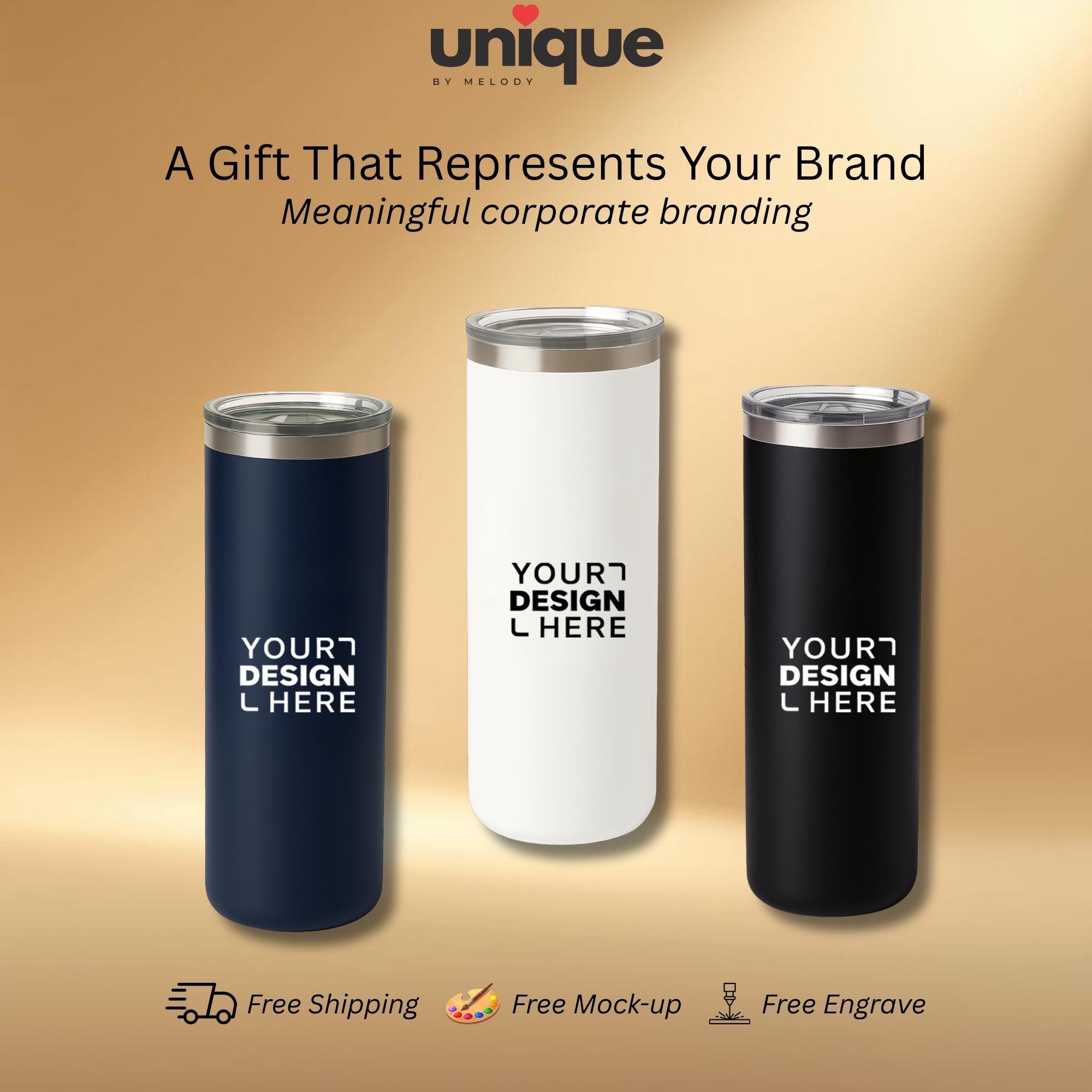 Personalized Stainless Steel Tumbler Corporate Christmas New Year End Client Holiday Employee Appreciation Gift Promo