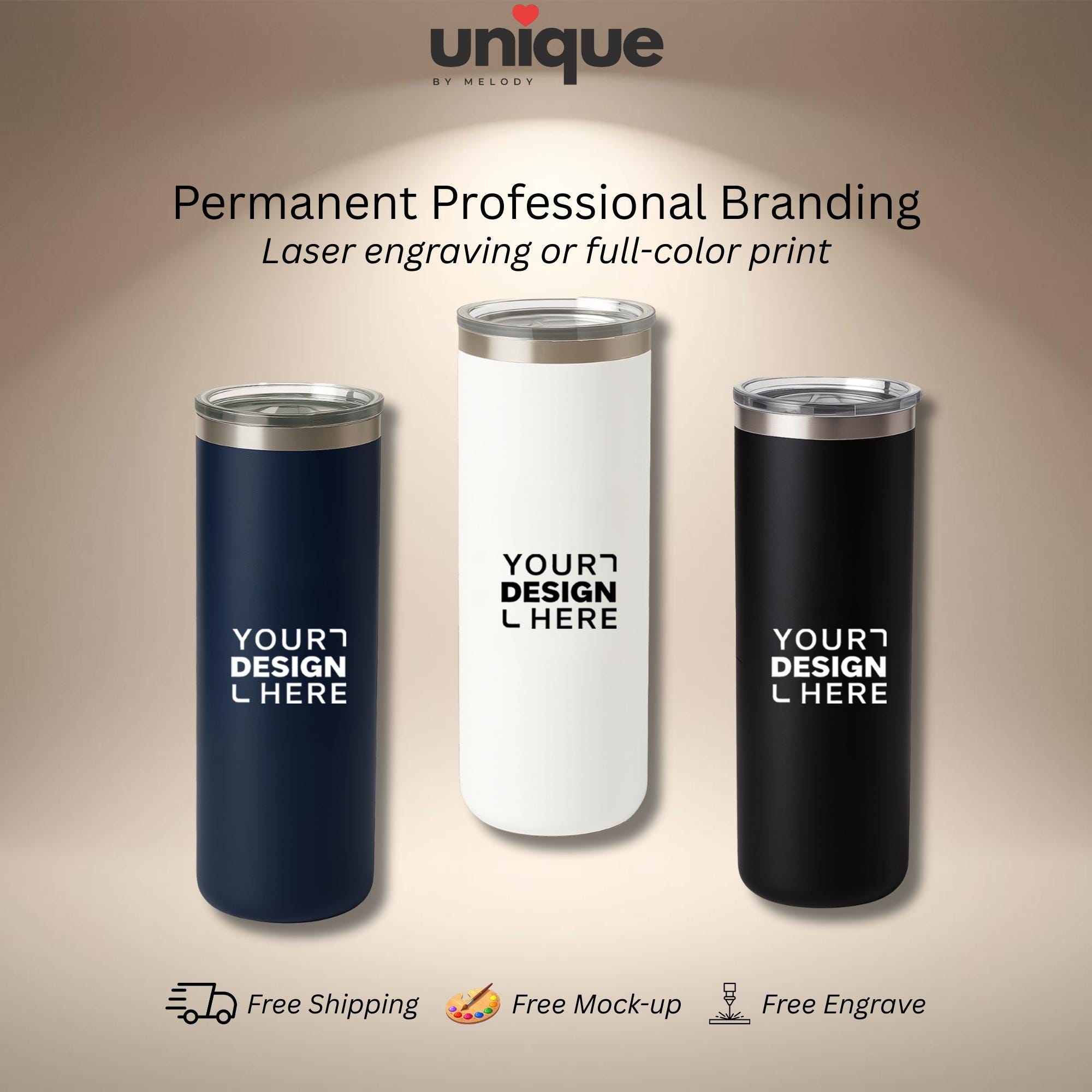 Custom Logo 16oz Tumbler Stainless Steel Engraved Corporate Employee Client Gift Company Swag Coffee Office Promo Drinkware Event Giveaway