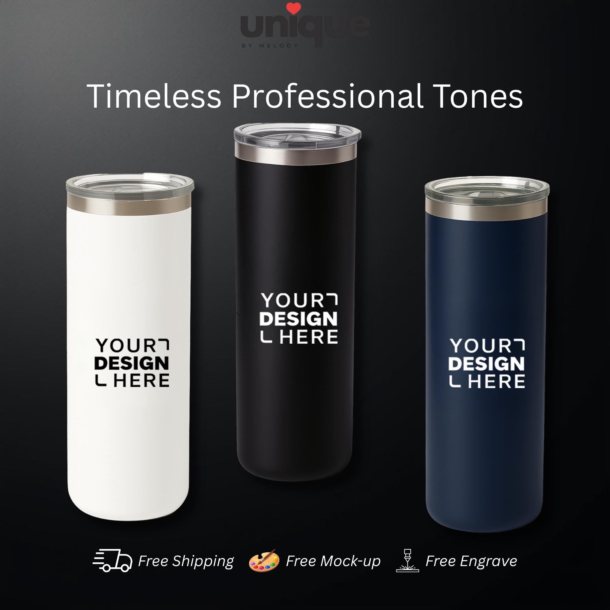 Custom 16oz Stainless Steel Tumbler with Logo Executive Corporate Gift