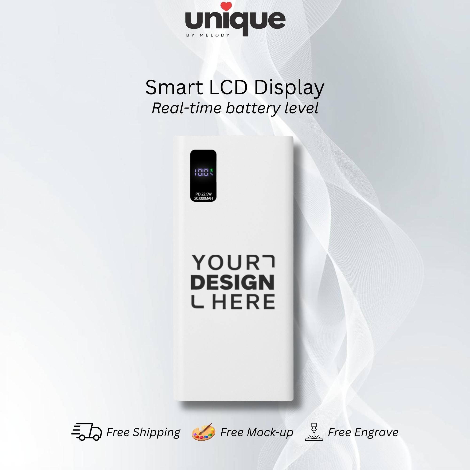 Custom Logo Portable Charger USB-C Powerbank Corporate Conference Gift Branded Tech Giveaway Employee Onboarding Gift Company Merch