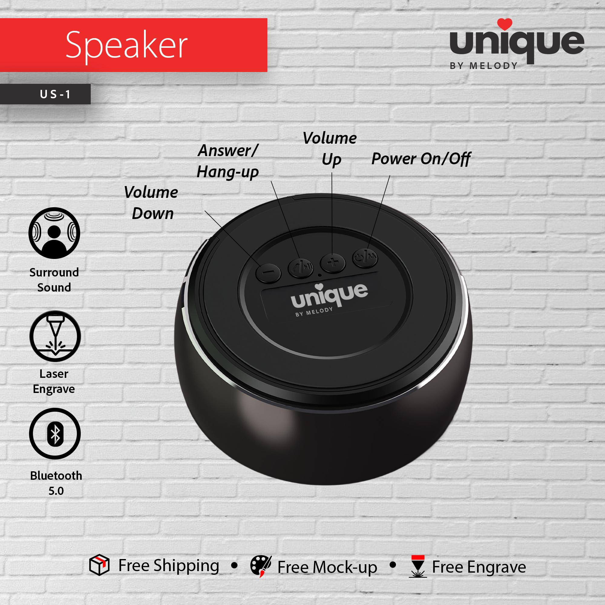 Personalized Portable Speaker Custom Company Logo Bluetooth Speaker Holiday Corporate Gift Tech for Client Employee Events Conference
