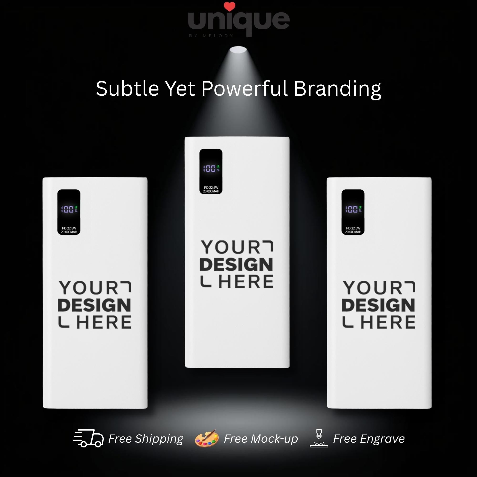 Custom Logo Portable Charger Fast Charging Powerbank Executive Corporate Gift