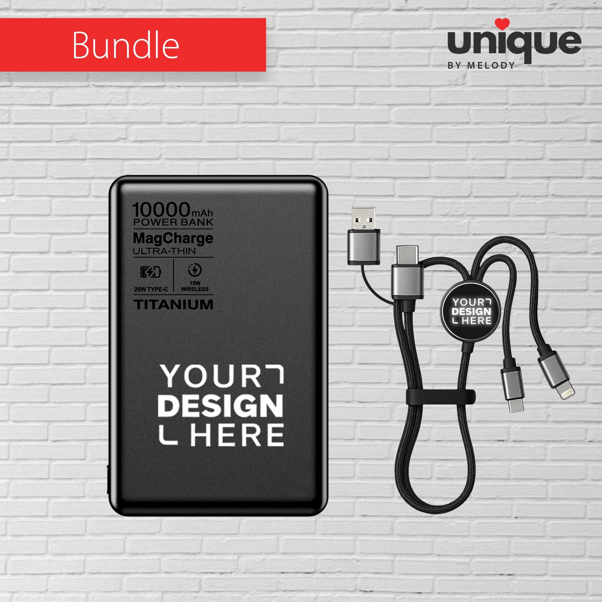 Company Logo MagSafe Charger Personalized Magnetic Powerbank Corporate Gift for Employee Onboarding Trade Show Conference Business Event