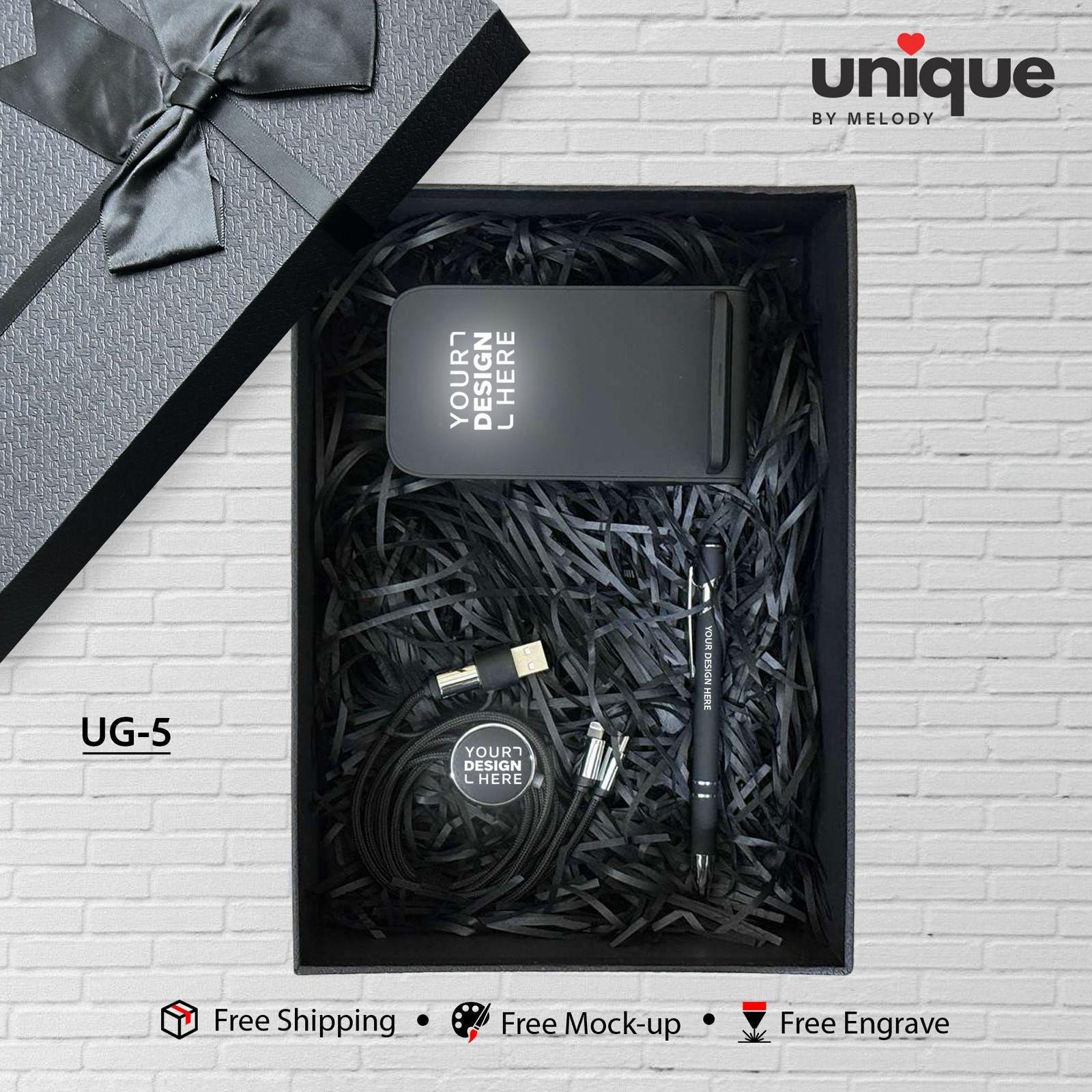 Custom Logo Corporate Gift Box with Wireless Charger Employee Welcome Gift Set Client Appreciation Company Trade Show Conference Bulk Order