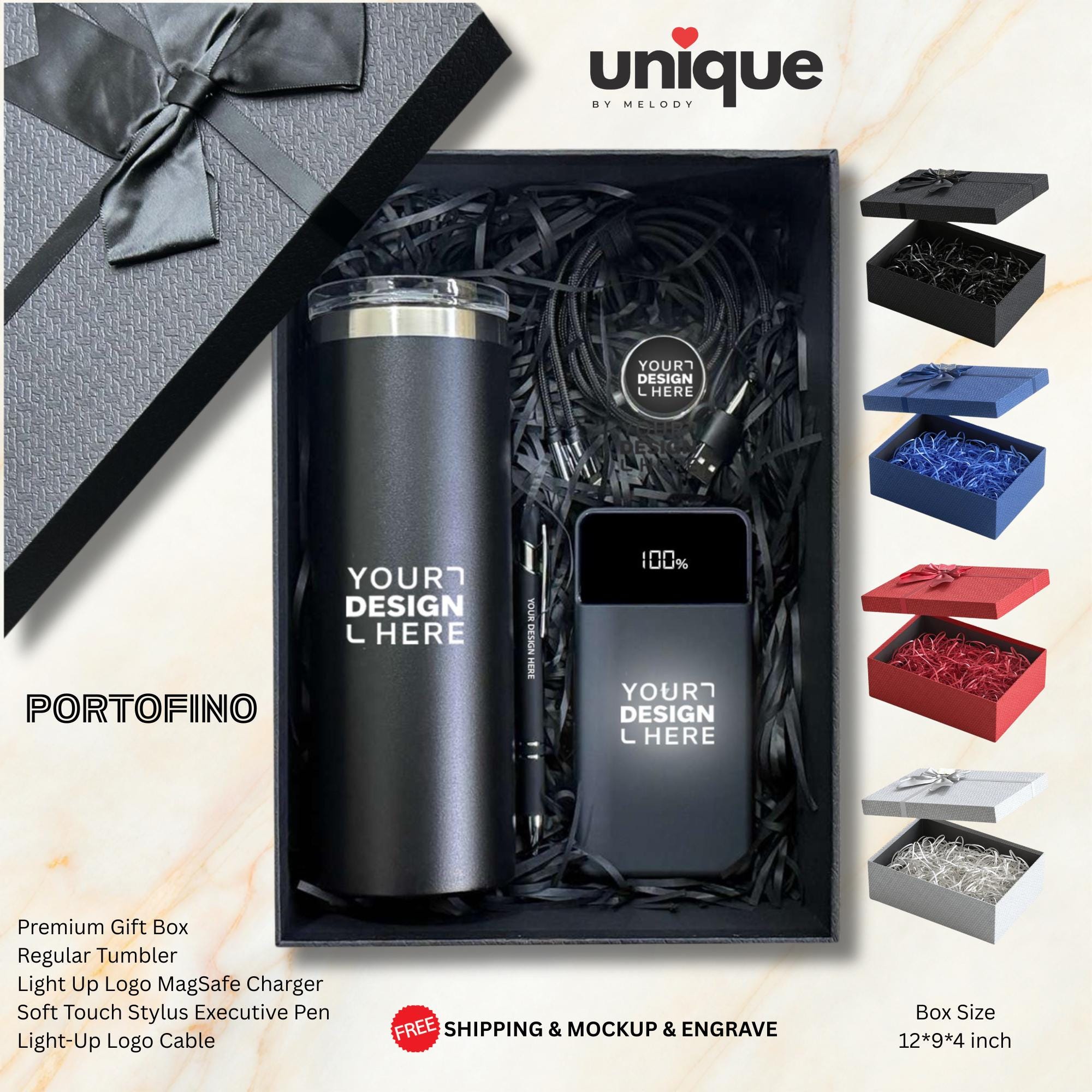 Corporate Logo Gift Box Premium Custom Business Employee and Client Gift Set Personalized Logo Customer Appreciation Set Trade Show Giveaway