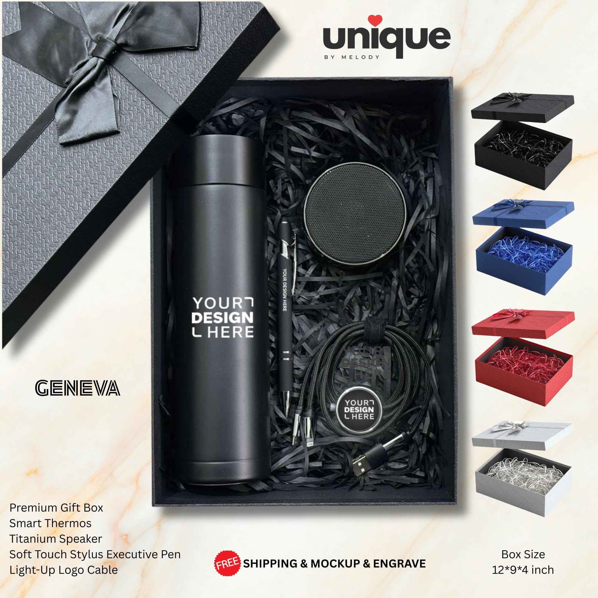 Executive Corporate Gift Box VIP Client Leadership Appreciation Custom Logo Business Holiday Tech Gift Set Company Event Bulk Order