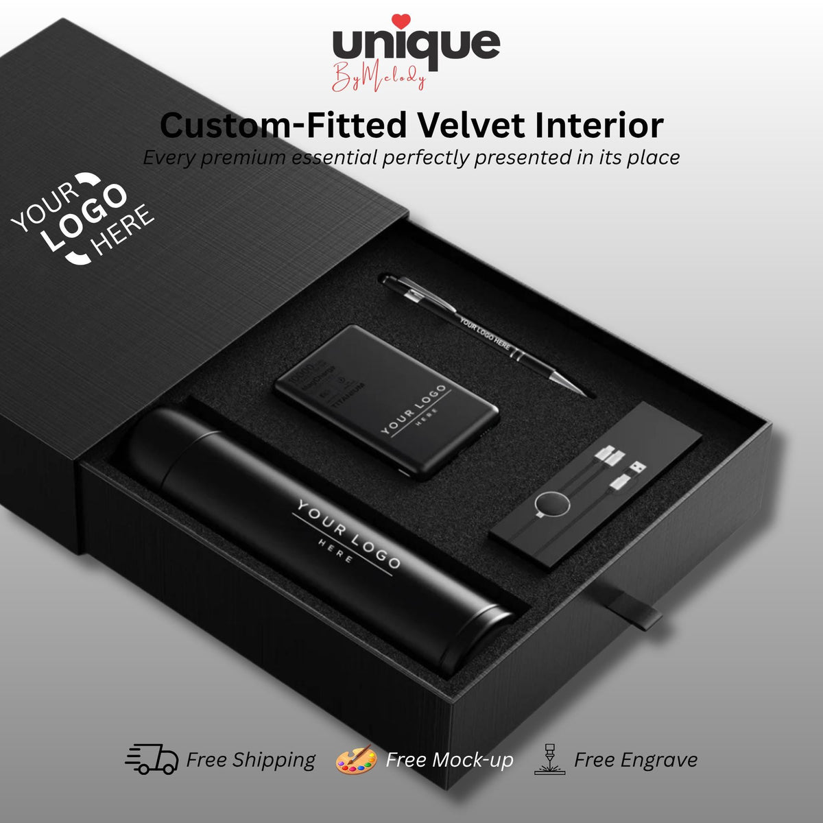 Luxury Corporate Gift Box with Titanium MagSafe Portable Charger Personalized Executive Gifts for Employees Clients and Business Partners
