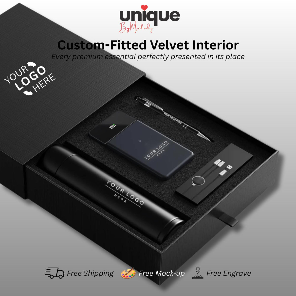 Executive Edition Corporate Gift Box Light Up MagSafe Charger Personalized Executive Gifts for Employees Clients and Business Events