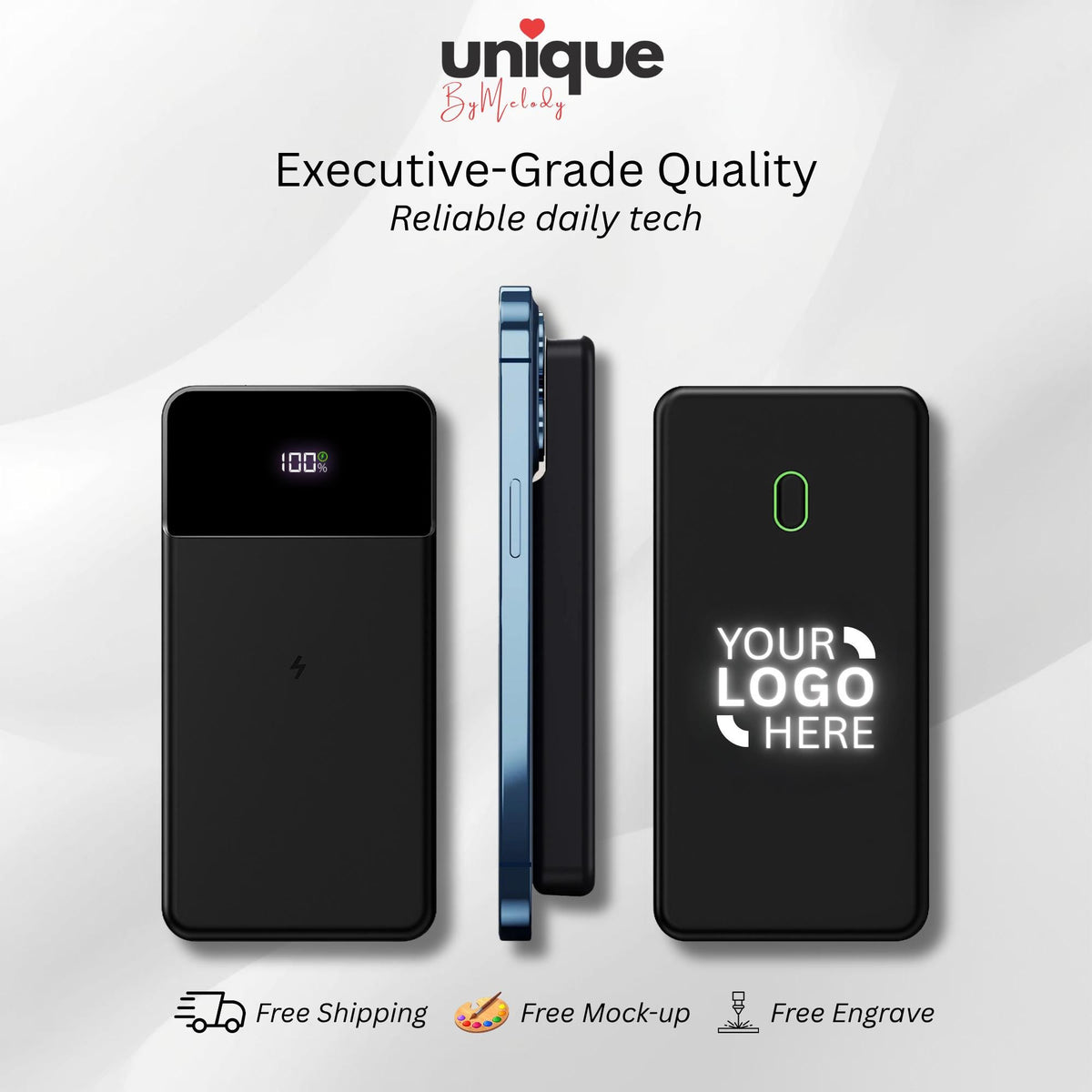 Executive Edition Corporate Gift Box Light Up MagSafe Charger Personalized Executive Gifts for Employees Clients and Business Events