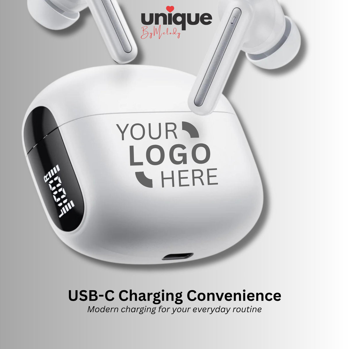 Personalized ANC Bluetooth Earbuds with Laser Engraved Logo Corporate Gifts for Employees Clients Executive Gifts and Business Events