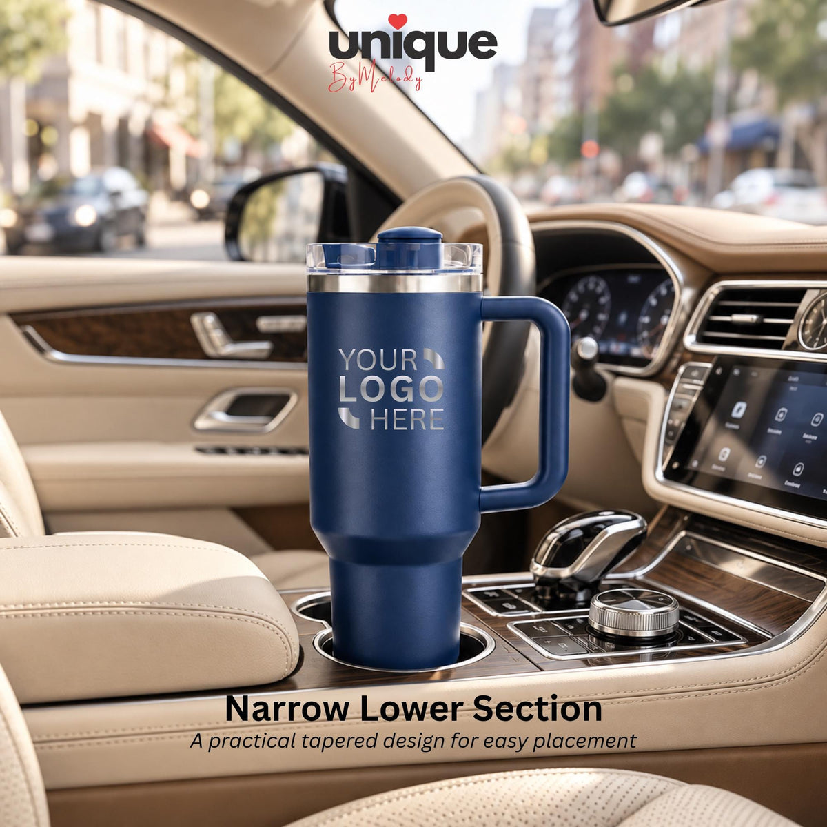 Laser Engraved 30 oz Tumbler Handle Personalized Company Logo Thermos Custom Corporate Office Gift Employee Client Appreciation Swag
