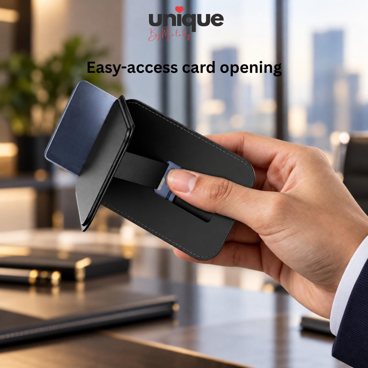 Personalized MagSafe Kickstand Wallet Laser Engraved Company Logo Magnetic Phone Card Holder Corporate Gift for Employees Clients and Events