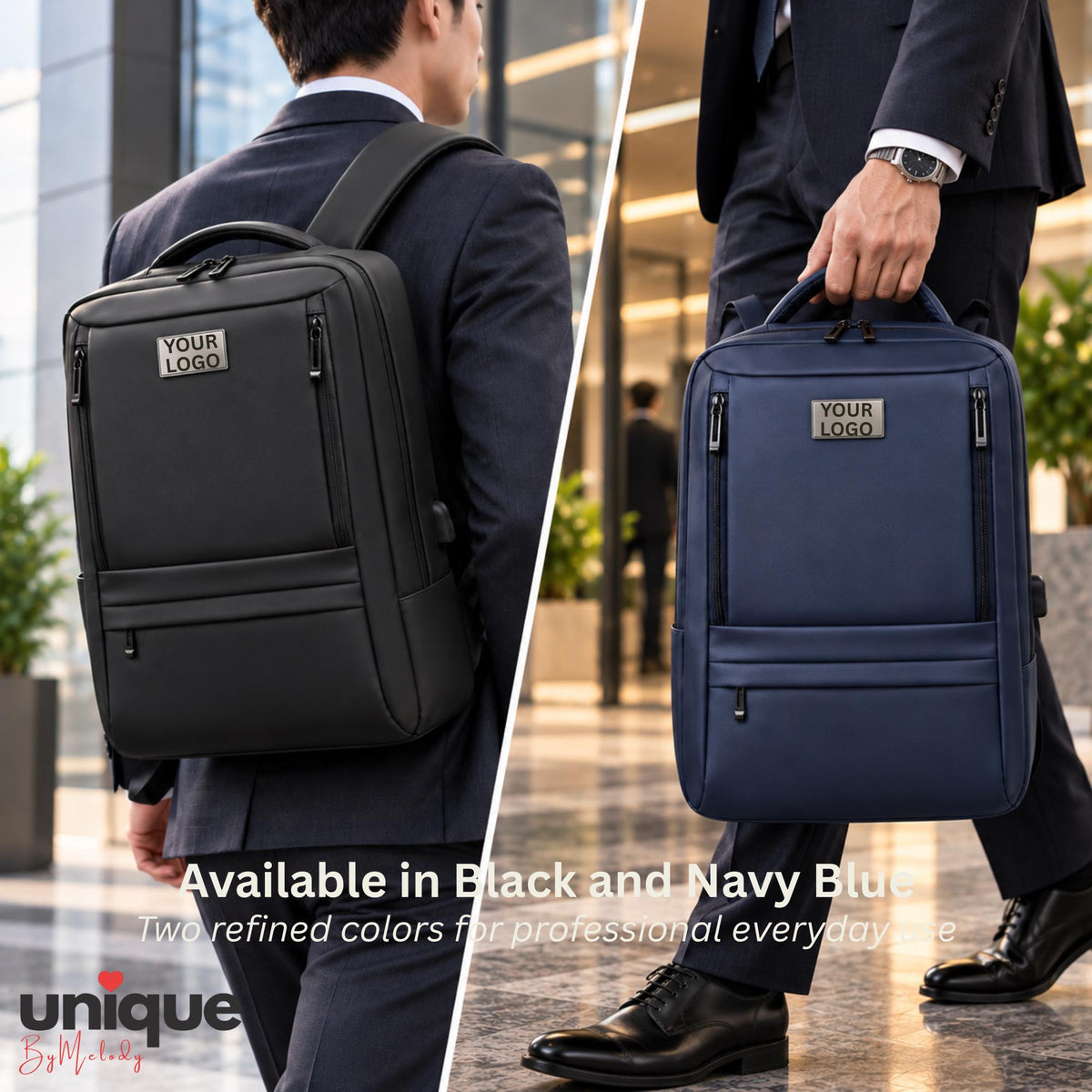 Custom Logo Oxford Backpack Laser Engraved Business Laptop Bag Corporate Gifts for Employees Clients and Executives