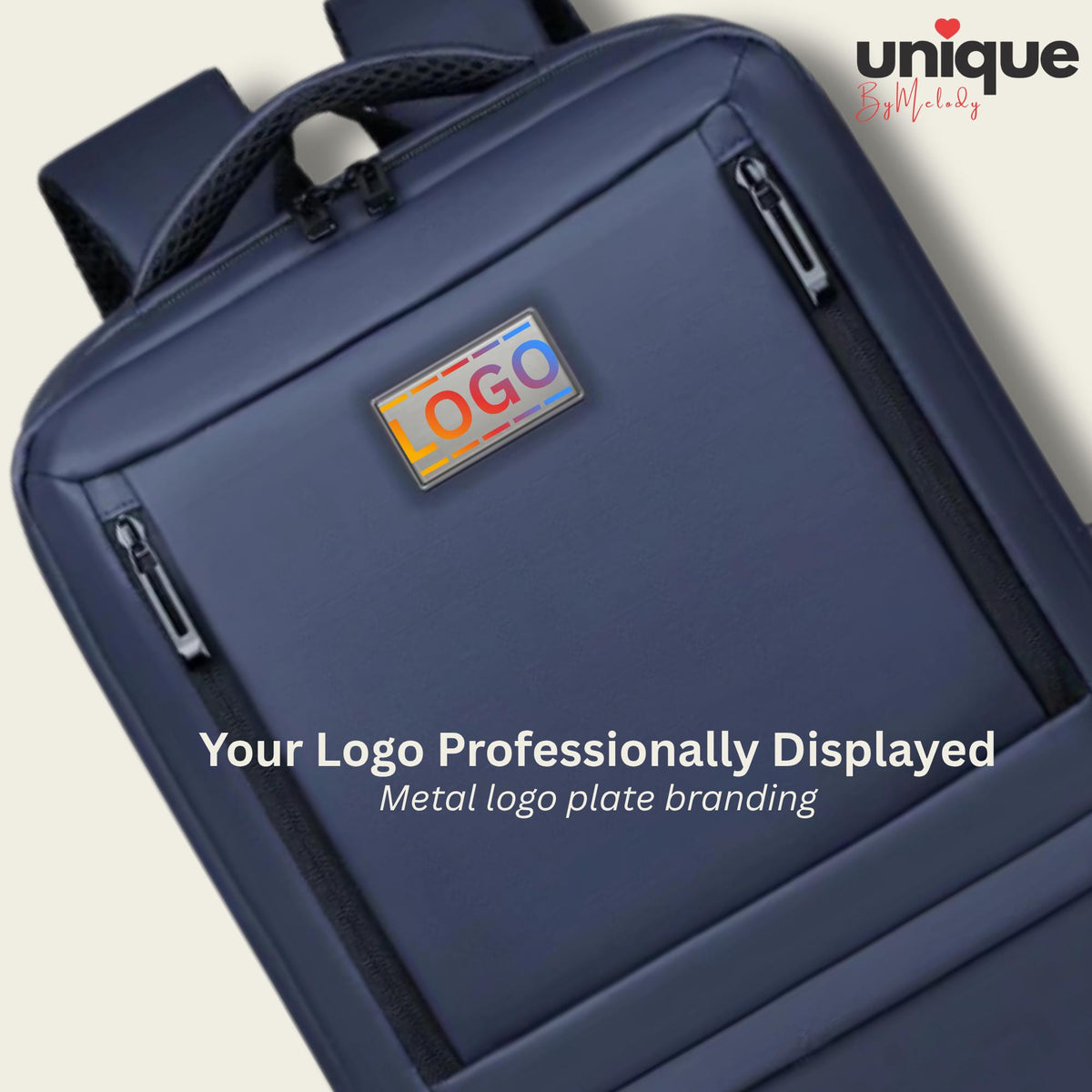 Custom Logo Backpack Full Color Company Laptop Bag Corporate Gift Team Business Travel Staff Client Executive Welcome Thank You Trade Show